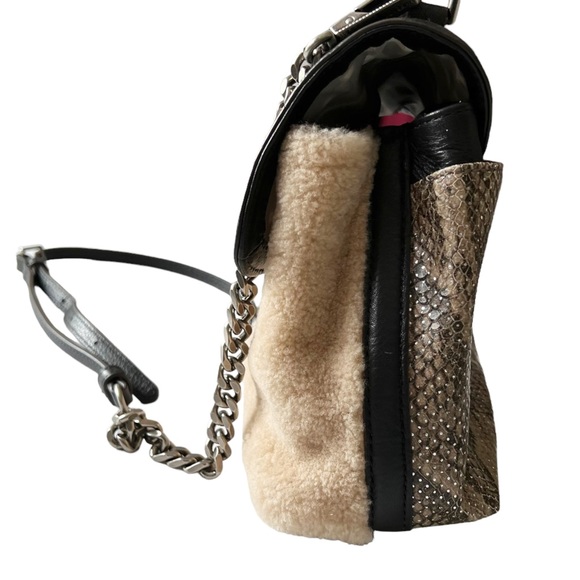 Aimee Kestenberg Last Night Top Handle Shearling Leather Crossbody Bag - Picture 9 of 14